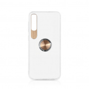 Силиконовый чехол DF с кольцом-держателем для Samsung Galaxy A50 sTRing-04 (gold)