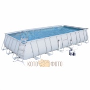 Бассейн Bestway 56272 Power Steel Frame помпа с фильтром 220V + аксессуары, 26845 л