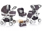 Коляска 3 в 1 Inglesina Trilogy System на шасси Trilogy White, цельная ручка (AA35F6PLN + AE37F3200)