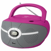 Аудиомагнитола BBK BX195U розовый 2Вт/CD/CDRW/MP3/FM(dig)/USB