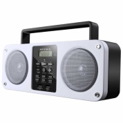 Аудиомагнитола Supra BB-M102UB белый/черный 6Вт/MP3/FM(dig)/USB/BT