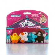 Игровой набор Beanzeez Цыпленок, Утенок, Кролик, Горилла