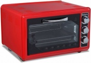 Минипечь Saturn St 1076 Red (Терморегулятор, Таймер, Вертел) 36Л, 1,2Квт, Красная