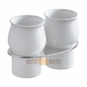 Подстаканник двойной керамика Iddis Leaf LEASBC2I45