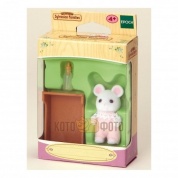 Фигурка Sylvanian Families Малыш Мышонок Белый