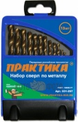 Набор сверл по металллу в металлической кассете ПРАКТИКА DIY 1,5-6,5мм 13шт (031-297)