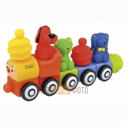 Развивающая игрушка KS Kids Мягкий конструктор Поезд друзей