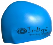 Шапочка для плавания Silicone Indigo SC100/108 однотон Голубая