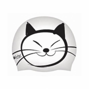 Шапочка для плавания Silicone Indigo SCCT500/509 рис Котик, детск Белый