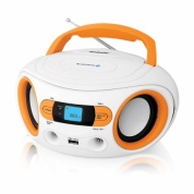 Аудиомагнитола BBK BS15BT белый/оранжевый 2Вт/MP3/FM(dig)/USB/BT