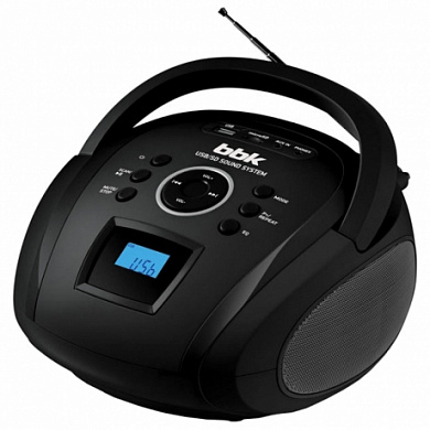Аудиомагнитола BBK BS08BT черный 4Вт/MP3/FM(dig)/USB/BT/SD/microSD