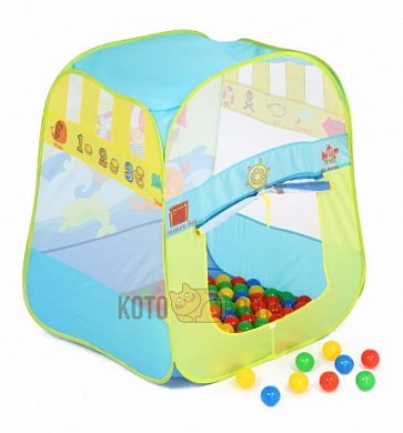 Домик Bony в комплекте с шариками Пиратский корабль, LI525, (80x80x100), (100 шаров)