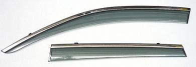 Ветровики Artway Ford Focus3 12- SD с металл. хром-молдингом
