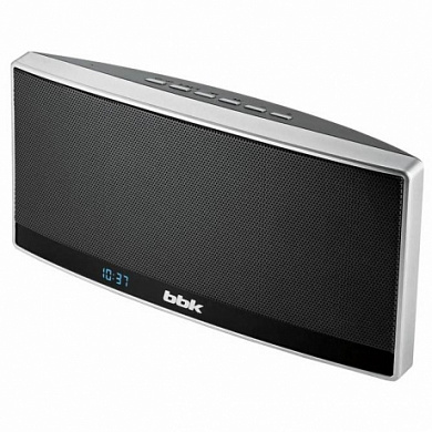 Аудиомагнитола BBK BTA120 черный/серебристый 18Вт/MP3/FM(dig)/USB/BT