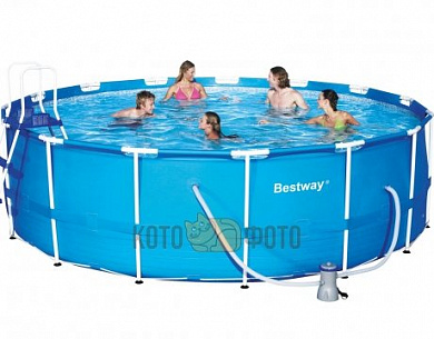 Бассейн Bestway 56100 Steel Pro Frame помпа с фильтром 220V + аксессуары, 16015л