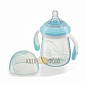Бутылочка Happy baby с ручками и антиколиковой силиконоввой соской (180 мл) 0 10011N (Blue)