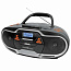 Аудиомагнитола BBK BX518UC черный/серебристый 7Вт/CD/CDRW/MP3/FM(dig)/USB
