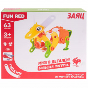 Конструктор гибкий Fun Red Заяц 63 детали