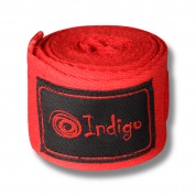 Бинт боксёрский INDIGO  х/б, нейлон, 1115, Красный, 4,0 м