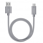 Кабель Deppa TypeC 1.2m alum gray