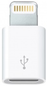 Разъем Apple microUSB - Lightning (MD820ZM/A) белый