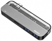 Хаб-разветвитель USB Baseus Transparent Series Type-C Deep Gray