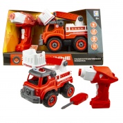 Машинка 1TOY "Экстренные службы" пожарный подъемник на р/у