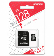 Карта Памяти micro SDXC 128Gb SmartBuy Class 10 UHS-I + ADP