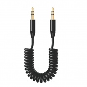 Кабель Deppa AUX 1.2m curly black