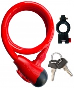 Вело Замок GOLDEN KEY с креплением, GK-102.314, Красный, 12*1000мм