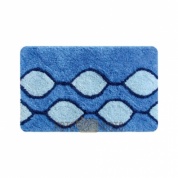 Коврик для ванной комнаты акриловый Iddis Curved Lines, blue 400A580I12