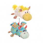 1TOY Вывернушка Ням-Ням 2-в-1 40 см., плюш. Единорог с ароматом попкорна-Дракончик с ароматом фруктового мармелада,пакет