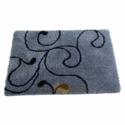 Коврик для ванной комнаты микрофибра Iddis Flower Lace, grey 410M690I12