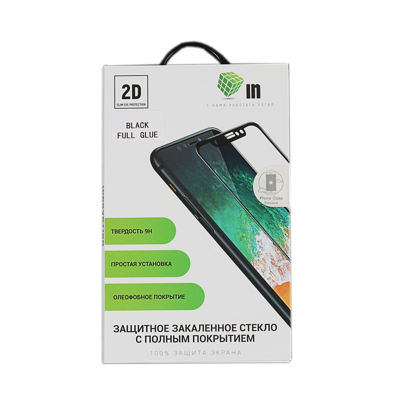 Противоударное стекло Innovation для Huawei Y7 2019 2D Full Glue Cover Black 15076