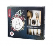 Набор столовых приборов APOLLO genio Baguette Brass 24 пр.