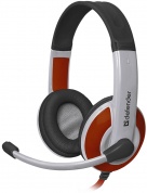 Наушники Defender Warhead G-120 красный + белый