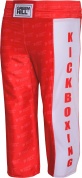 Брюки для кикбоксинга Green Hill KICK KIDS полиэстер, атлас, KBT-3628, Красный, 12 лет