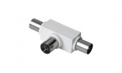 Сплиттер антенный Hama 00122471 Coax (f)-Coax (m)-Coax (m) белый