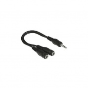 Адаптер аудио Hama H-48925 2xJack 3.5 (f)-Jack 3.5 (m) 0.2м. черный (00048925)