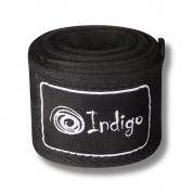 Бинт боксёрский INDIGO  х/б, нейлон, 1115, Черный, 4,0 м