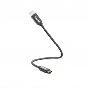 Кабель Hama 00187208 USB Type-C (m) Lightning (m) 0.2м черный