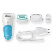 Эпилятор Braun 5-511 скор.:2 насад.:4 от аккум. белый/голубой