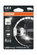 Лампа автомобильная Osram W5W LED Premium Warm White, 2шт (2824WW-02B)
