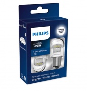 Лампа автомобильная PHILIPS P21W 12V/24V 2,7W (BA15s) LED White X-tremeUltinon, 2шт., 11498XUWX2