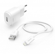 Сетевое зарядное устройство Hama H-183290 1A для Apple кабель Apple Lightning белый (00183290)