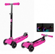Самокат Y-SCOO MAXI CITY RT Shine Gagarin трансформер pink