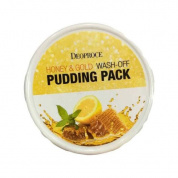Маска для лица с медом и золотом Deoproce Honey & Gold Wash-Off Pudding Pack 110гр