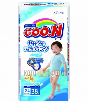 Подгузники Goo.N трусики для мальчиков (12-20 кг) 38 шт.