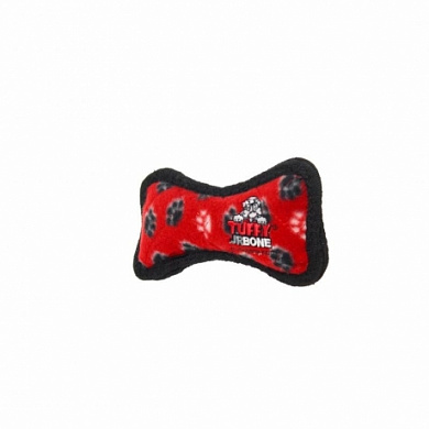 Tuffy Супер-прочная игрушка для собак Кость, красный, прочность 8/10 (Jr Bone Red Paw) T-JR-B-RP